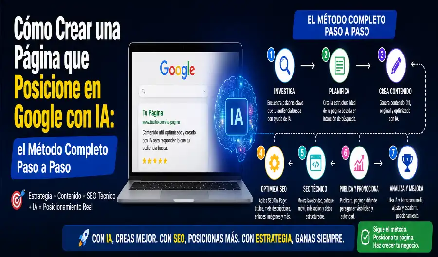 Cómo Crear una Página que Posicione en Google con IA: el Método Completo Paso a Paso